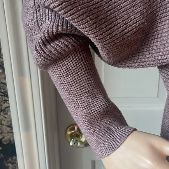 Express Asymmetrical cut sweater in mocha - Picture 4 of 5